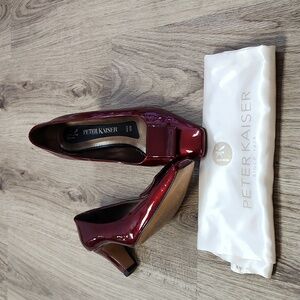 Peter Kaiser red patent heels